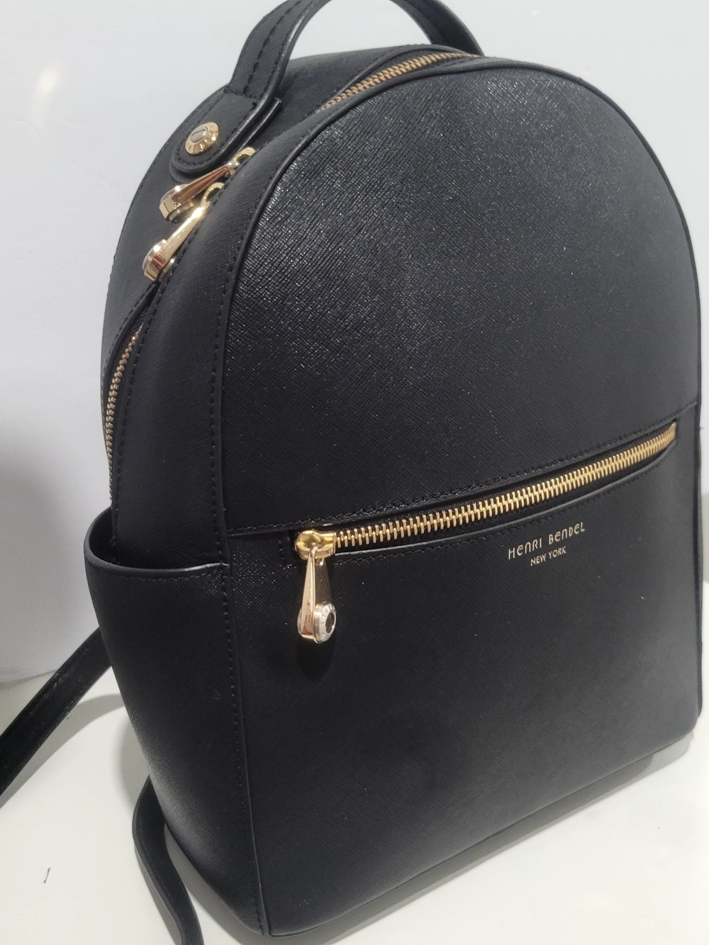 Henri Bendel($300 Retail) Black Leather Mini Backpack  Good Cond - Picture 6 of 17